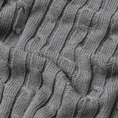 Плед Fado вязаный, серый (без подарочной коробки)-4