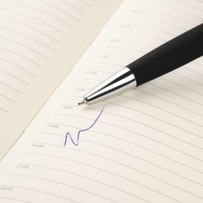 Шариковая ручка Смарт (Smart) с чипом передачи информации NFC, черная-4