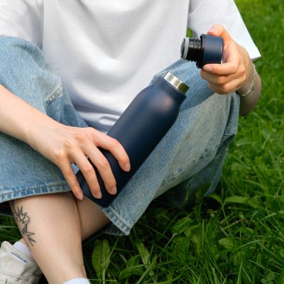 Термобутылка вакуумная герметичная Соренто (Sorento), синяя-9