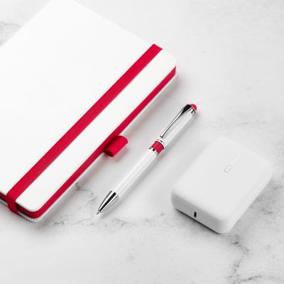 Шариковая ручка Arctic, белая/красная-6