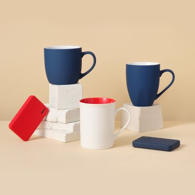 Керамическая кружка Viana, 380 ml, soft-touch, синяя-4