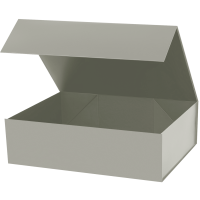Подарочная коробка с магнитным клапаном большая, серая
