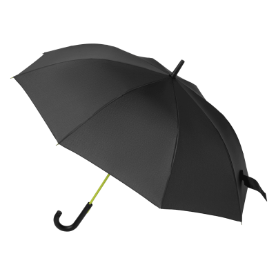 Зонт-трость Quantum, черный/салатовый-2