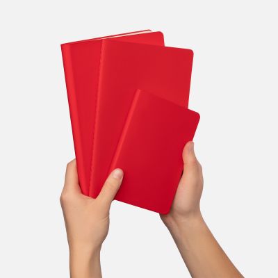 Блокнот Alpha slim, красный-14