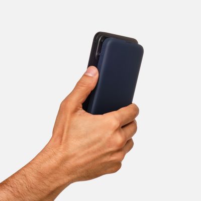 Внешний аккумулятор с подсветкой и беспроводной зарядкой Ultra Wireless Magnetic 10000 mAh, синий-9