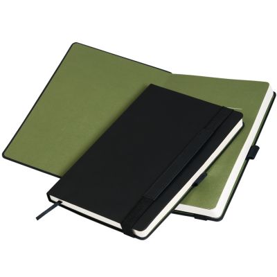 Ежедневник Alpha недатированный, черный/оливковый-2