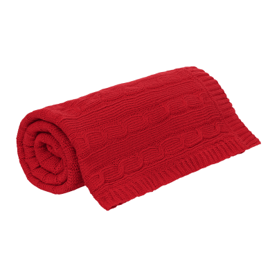 Плед Фадо (Fado) вязаный, красный (без подарочной коробки)-3