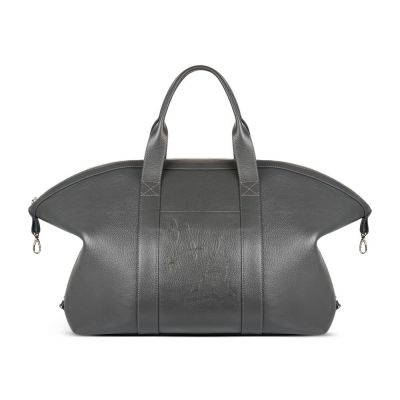 Сумка дорожная Gourji 50х27х35 кожа серая-0
