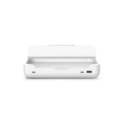 Настольные часы 6в1 с беспроводной зарядкой 10W Orion, белые-2