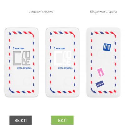 Внешний аккумулятор с подсветкой Анкор Плюс PD (Ancor PD Plus) 10000 mAh, белый-10