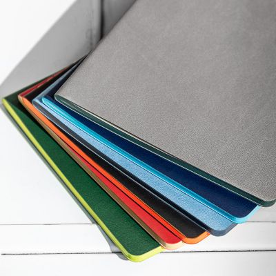 Блокнот Latte new slim, черный/оранжевый-7