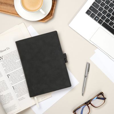 Ежедневник-портфолио Clip NEO недатированный в подарочной коробке, черный (в комплекте ручка Tesoro серебро)-13