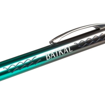 Шариковая ручка Mirage, серо-бирюзовая-3