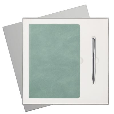 Подарочный набор Stella, бирюзовый (ежедневник, ручка)-0