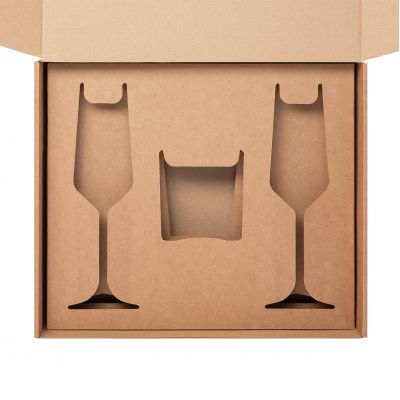 Доп. ложемент НИЖНИЙ под свечу + 2 бокала для шампанского в универсальную коробку (арт. 21006.020)-0