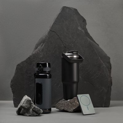 Бутылка для воды Вектор (Vector), черная-12