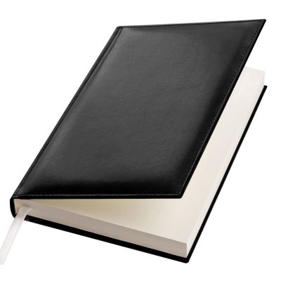 Ежедневник недатированный Madrid, 145x205, натур.кожа, черный, подарочная коробка-1