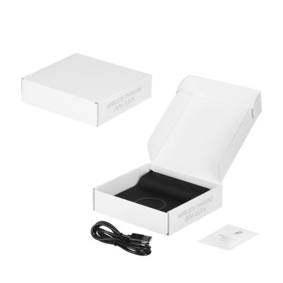 Зарядная станция с часами 15W Ригель (Rigel), черная-11