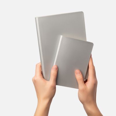 Ежедневник Spark недатированный, серебряный (с упаковкой, со стикерами)-11