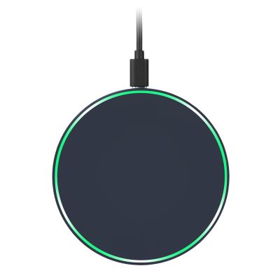 Беспроводное зарядное устройство с подсветкой 15W Auris, синее-4