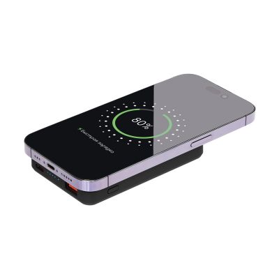 Внешний аккумулятор Ларго PD (Largo PD) 5000mAh с функцией беспроводной зарядки 15W, черный-8