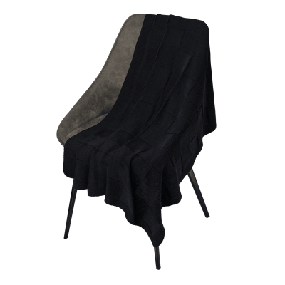 Плед Cella вязаный, темно-синий (без подарочной коробки)-0