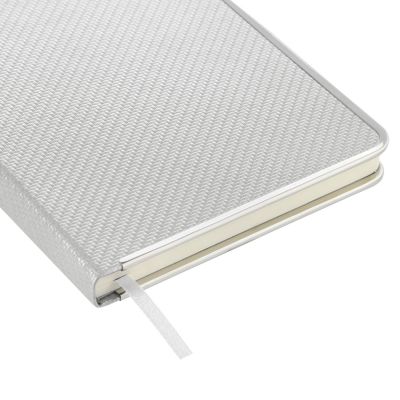 Ежедневник Carbon недатированный, серебро-5