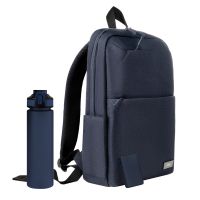 Подарочный набор Forst, синий (бутылка, ЗУ, рюкзак)
