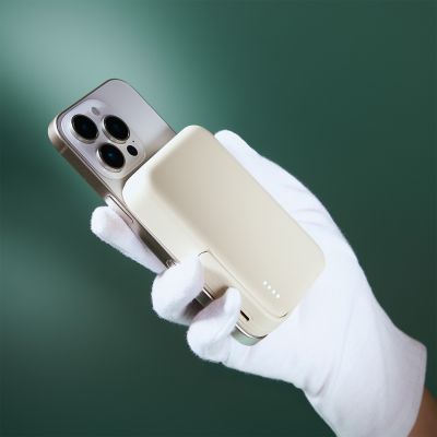 Внешний аккумулятор Юнион PD (Union PD) 10000mAh с функцией беспроводной зарядки 15W, бежевый-11