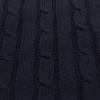 Плед Фадо (Fado) вязаный, синий (без подарочной коробки)-9