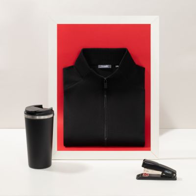 Термокружка вакуумная Палермо (Palermo), черная-15