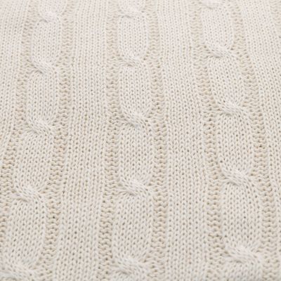 Плед Фадо (Fado) вязаный, бежевый (без подарочной коробки)-6