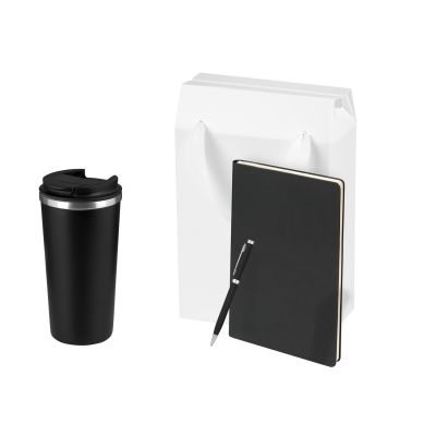 Подарочный набор Palermo, черный (термокружка, ежедневник, ручка)-0
