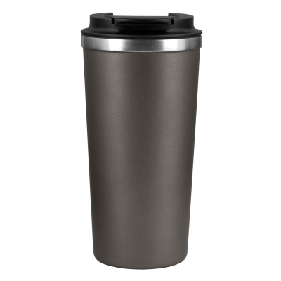 Термокружка вакуумная Palermo, серая, матовая поверхность-0