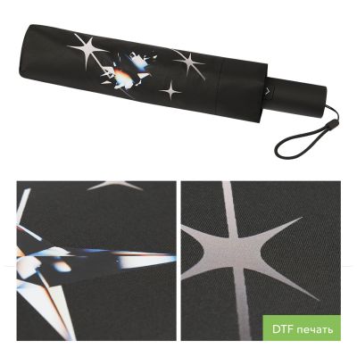 Зонт складной Филтон (Filton), черный с системой безопасности (Safety System)-8