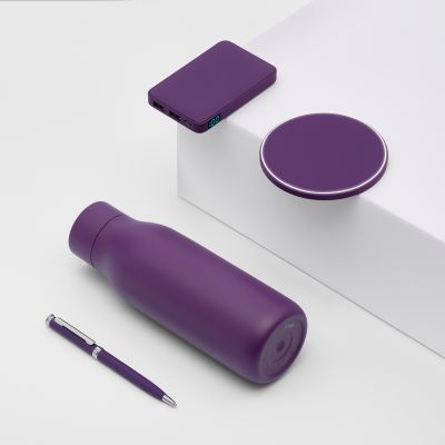 Внешний аккумулятор с подсветкой Ancor 5000 mAh, фиолетовый-12