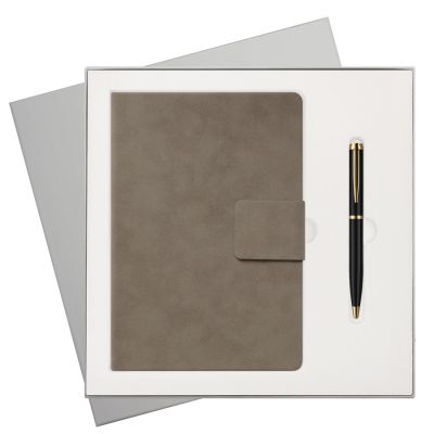 Подарочный набор Ritz, бежевый (ежедневник, ручка)-0