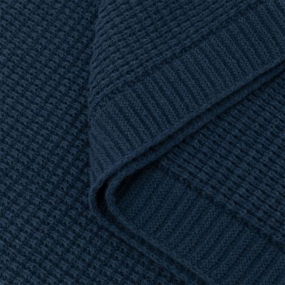 Плед Мальта Софт (Malta Soft) вязаный, 160*90 см, синий-3