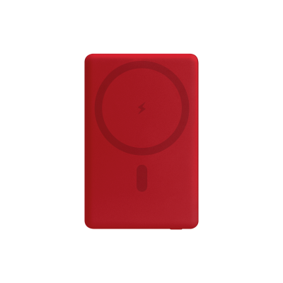 Внешний аккумулятор Atlantis PD 5000mAh с функцией беспроводной зарядки 15W, красный-6