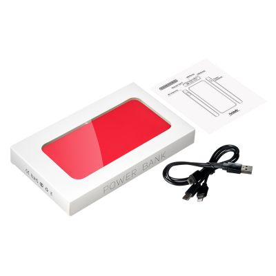 Внешний аккумулятор с подсветкой Ancor Plus 10000 mAh, красный-11