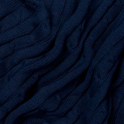 Плед Фадо (Fado) вязаный, синий (без подарочной коробки)-6