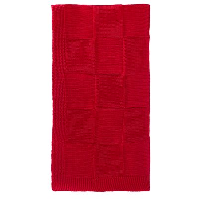 Плед Cella вязаный, красный (без подарочной коробки)-1