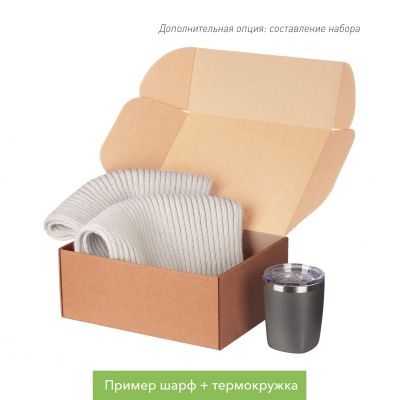 Шарф Forges вязаный, серый-10