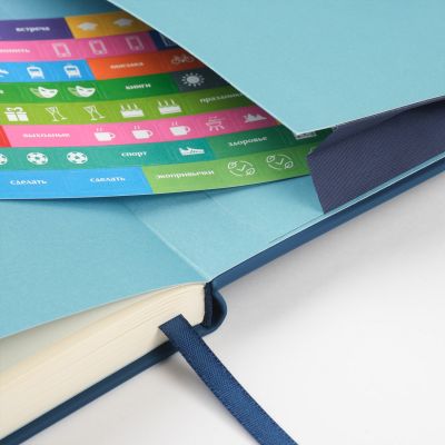 Ежедневник Альфа (Alpha) недатированный, синий/голубой-14