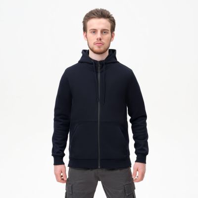 Толстовка на молнии с капюшоном MATEO темно-синяя, размер XXL-0