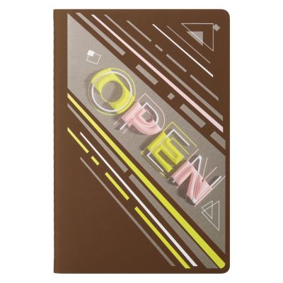 Блокнот Alpha slim, коричневый-2