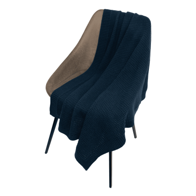 Плед Malta Soft вязаный, 160*90 см, синий-0