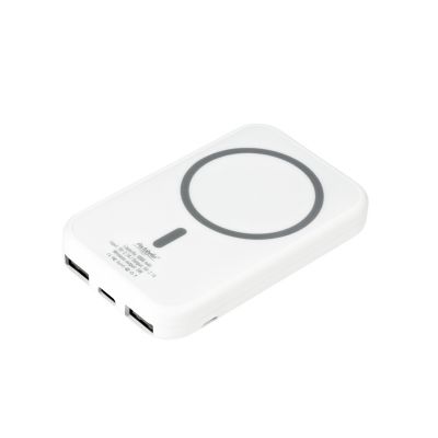 Внешний аккумулятор с беспроводной зарядкой Ultima Wireless Magnetic 5000 mAh, белый-0