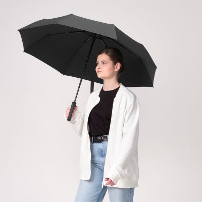 Зонт складной Азимут (Azimut), черный-5