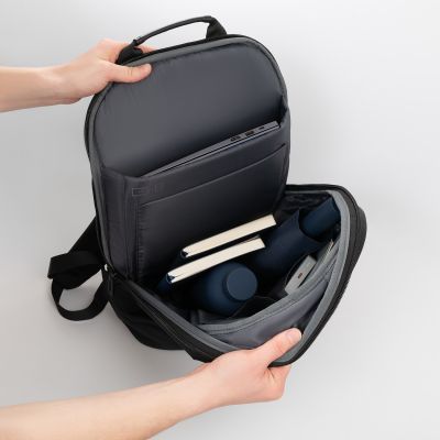 Бизнес рюкзак Альтер (Alter) с USB разъемом, черный-7